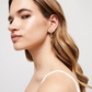 UNO DE 50 Hoop Gold earrings with white topaz