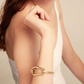 UNO DE 50 Teen Gold Bangle bracelet with large link