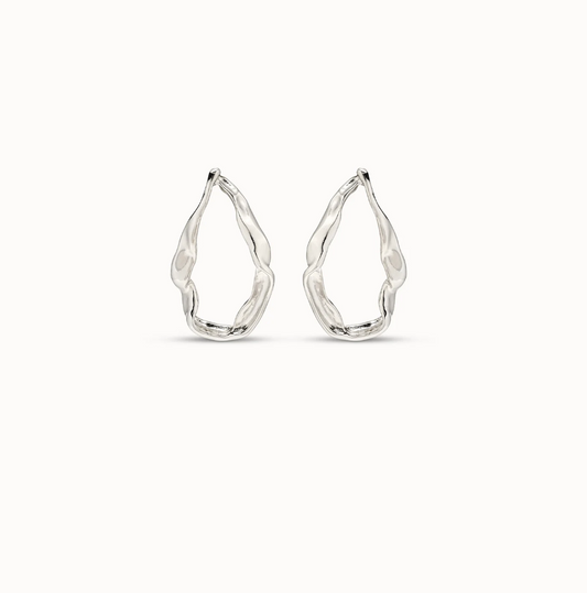 UNO DE 50 Silver Large hoop earrings
