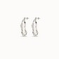 UNO DE 50 Silver Large hoop earrings