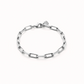 UNO DE 5O Silver Rectangular link chain bracelet