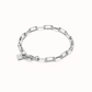 UNO DE 5O Silver Rectangular link chain bracelet