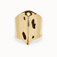 UNO DE 50 Gold Bangle bracelet with manta ray structure