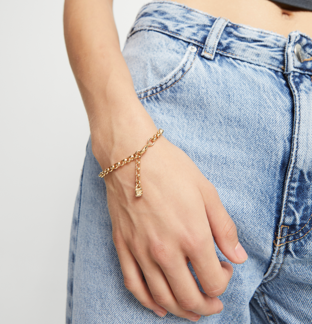 UNO DE 50 Gold Link chain bracelet