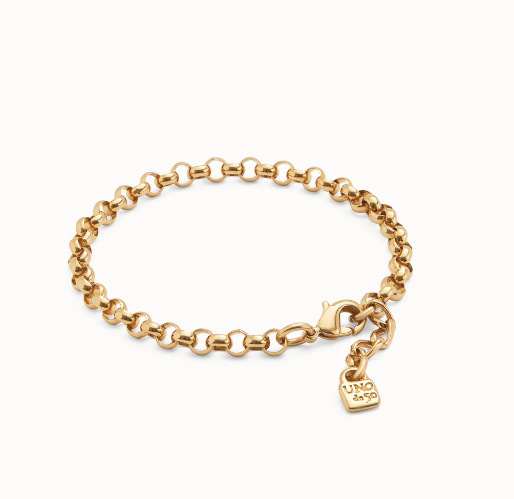 UNO DE 50 Gold Link chain bracelet