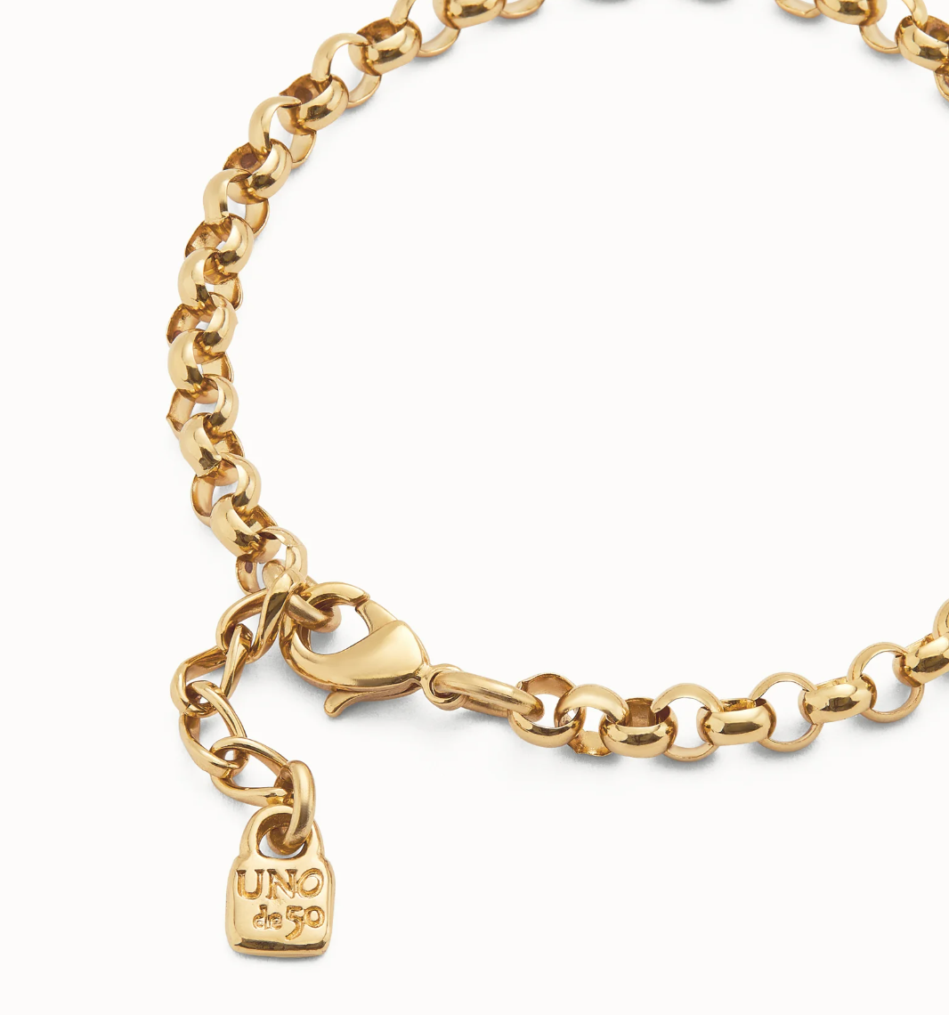 UNO DE 50 Gold Link chain bracelet