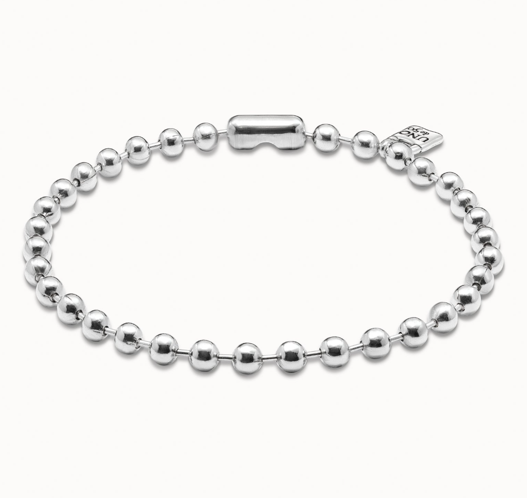 UNO DE 50 COPITO DE NIEVE Silver Short beaded necklace with padlock