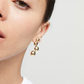 UNO DE 50 Gold Drop earrings with beads