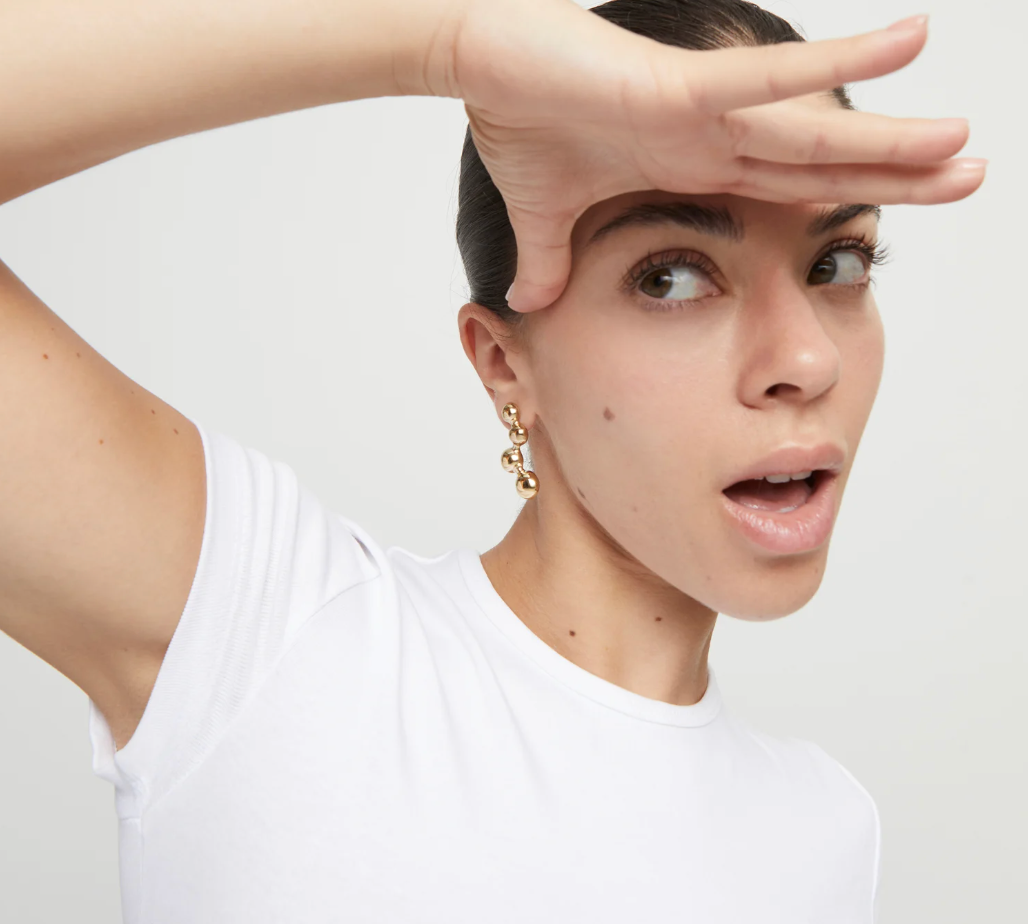 UNO DE 50 Gold Drop earrings with beads