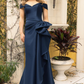 Terani Stretch Mikado Column Evening Dress
