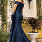 Terani Stretch Mikado Column Evening Dress
