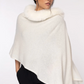 Alashan Cashmere 100% Cashmere LUXE Windchill Fox Trim Topper