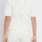 LYSSE Hadley Cozy Short Sleeve Embellished Cable Sweater