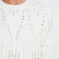 LYSSE Hadley Cozy Short Sleeve Embellished Cable Sweater