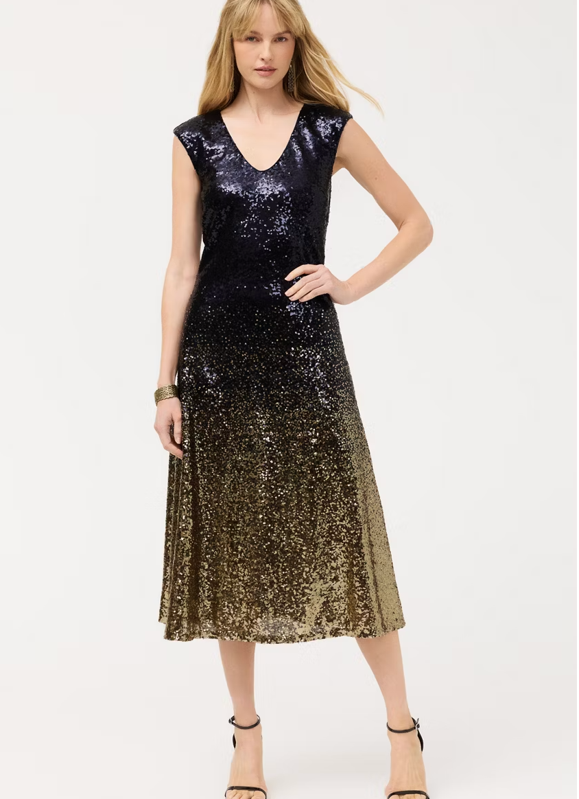 Johnny Was SELYA SEQUIN MIDI DRESS