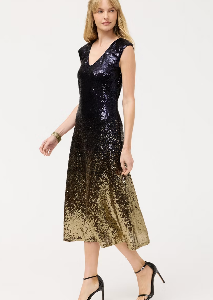 Johnny Was SELYA SEQUIN MIDI DRESS