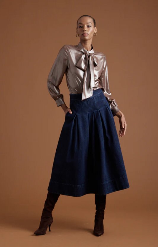 Janet Howard Peyton Bow Blouse