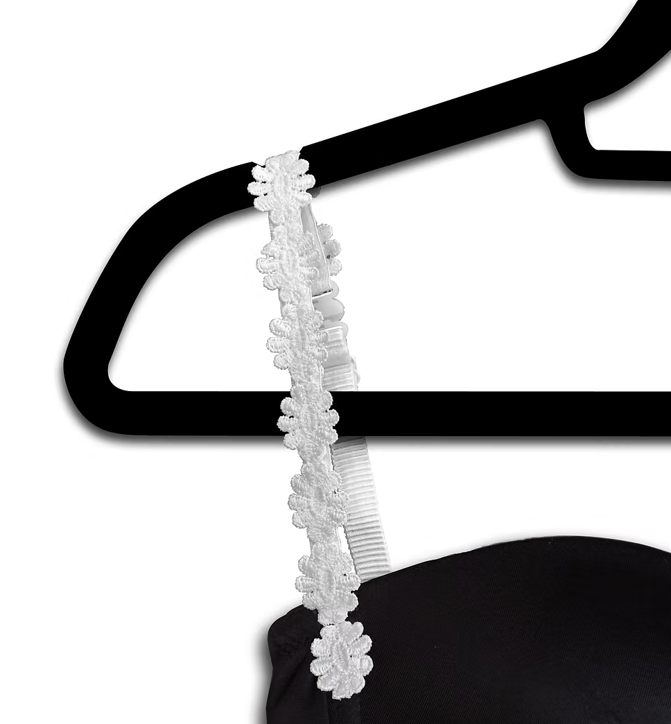 Strap It’s Plunge Bra with Embroidered Flower Strap