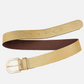 Amsterdam Heritage Dana  Metallic Iguana Textured Leather Belt