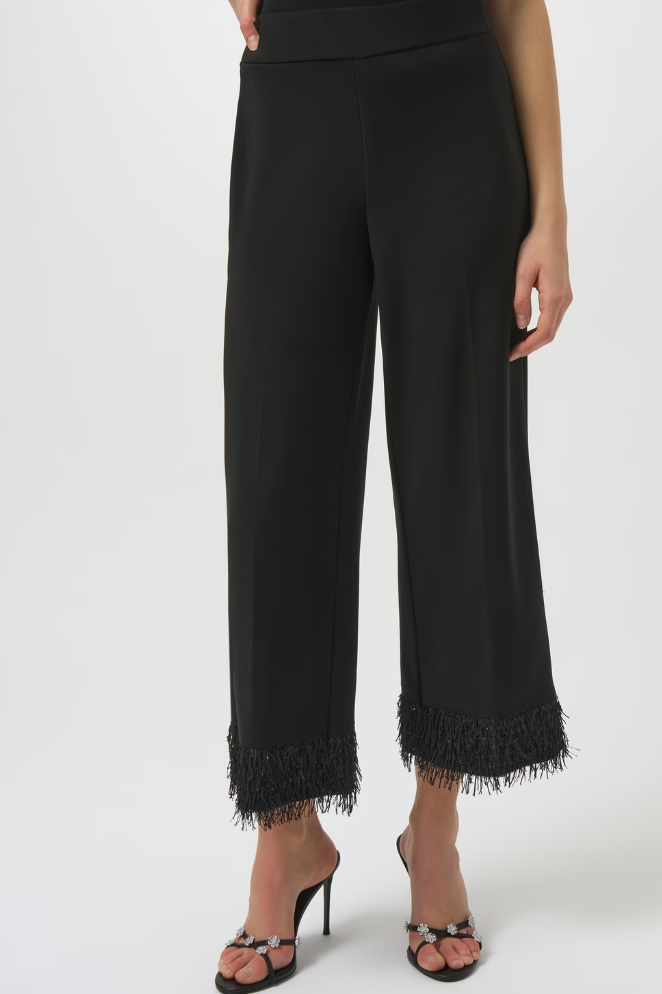 Joseph Ribkoff High-waisted Fringe Trousers Style