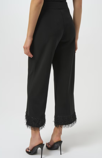 Joseph Ribkoff High-waisted Fringe Trousers Style