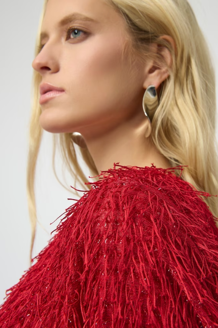 Joseph Ribkoff Glamorous Fringe Pullover