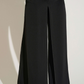Joseph Ribkoff Signature Satin Wide Leg Pants with Front Overlay