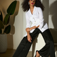 Joseph Ribkoff Signature Satin Wide Leg Pants with Front Overlay
