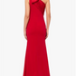 Betsy & Adam Women's Bow-Trimmed One-Shoulder Gown
