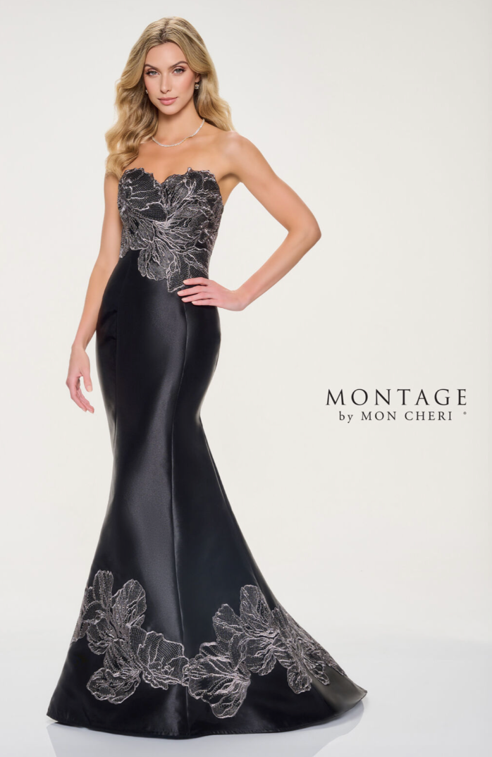 Montage by Mon Cheri M841 Sweetheart Neck Trumpet Mikado Dress