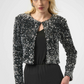 Joseph Ribkoff Sequined Velvet Cropped Cover-Up Jacket