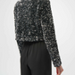 Joseph Ribkoff Sequined Velvet Cropped Cover-Up Jacket