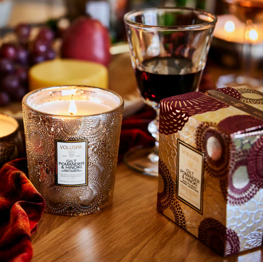 Gilt Pomander & Hinoki Classic Candle