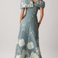 Teri Jon Off The Shoulder Floral Border Gown