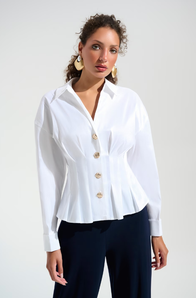 Joseph Ribkoff Sophisticated Fitted Peplum Blouse