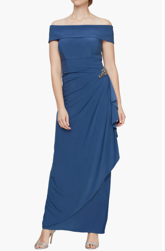 Alex Evenings Nora Off The Shoulder Matte Jersey Dress