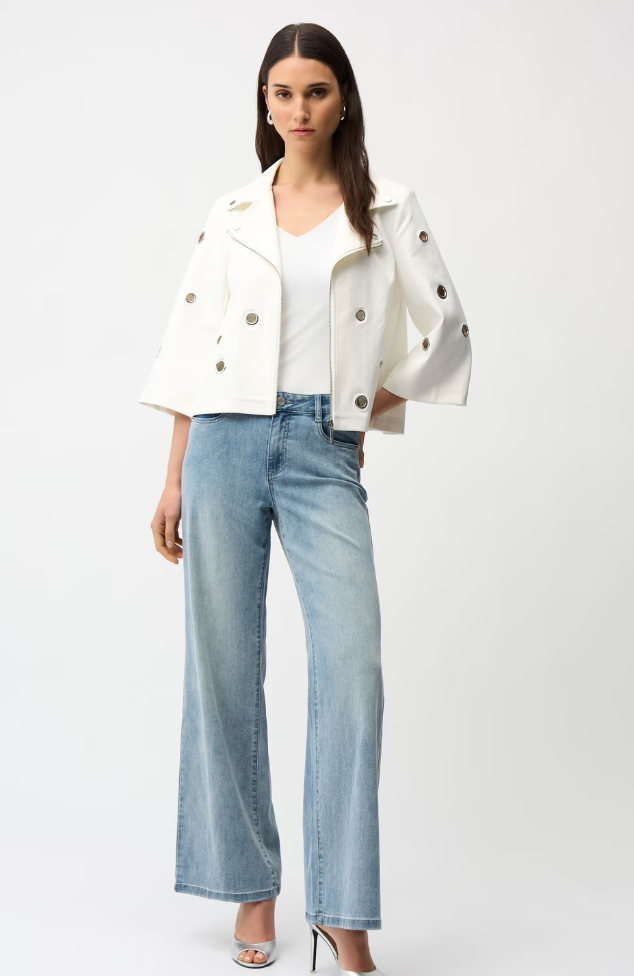 Joseph Ribkoff Collared Zipper Casual Top Style 261905