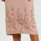 Mac Duggal Crepe Sleeveless Midi Dress With Flower Beading
