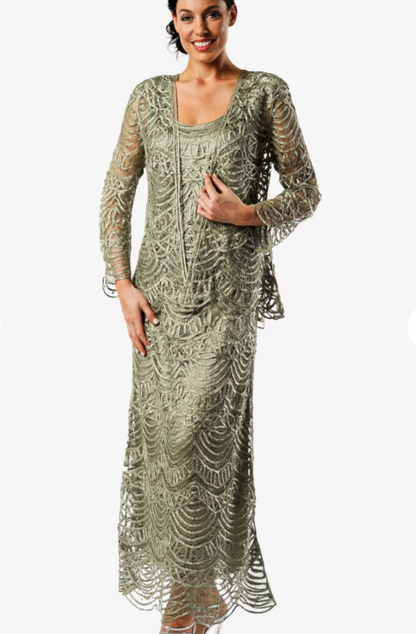 Soulmates Signature Special Occasion Scallop Jacket Top and Skirt Set