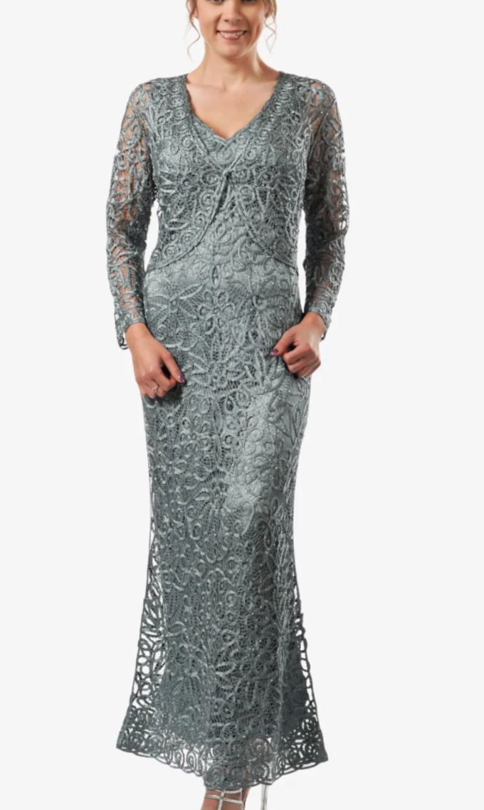 Soulmates Silk Beading Reversible Cocktail Dress with Jacket Set