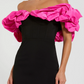 Mac Duggal Black Crepe & Faille Off The Shoulder Gown