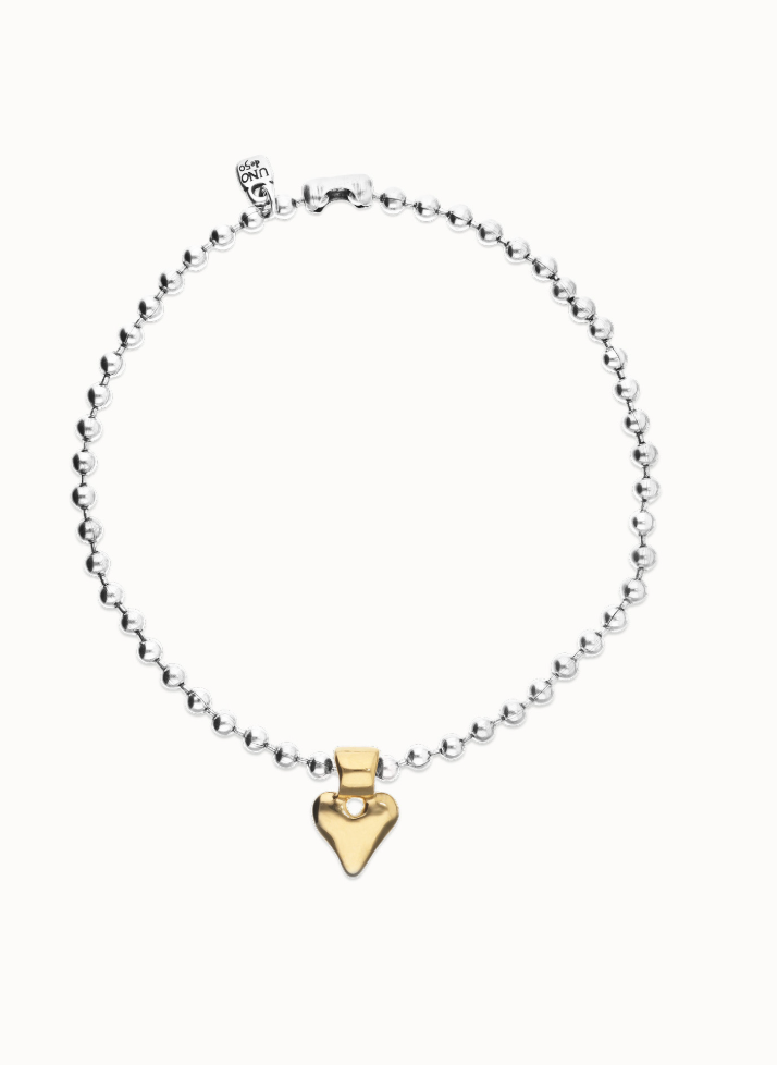 UNO de 50 Bead necklace with heart detail