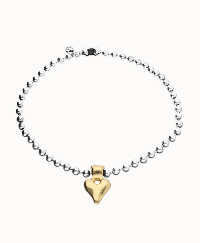 UNO de 50 Bead necklace with heart detail