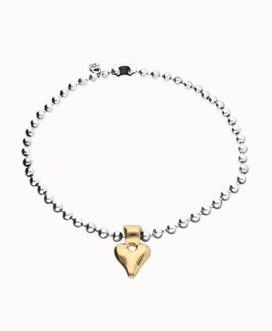 UNO de 50 Bead necklace with heart detail