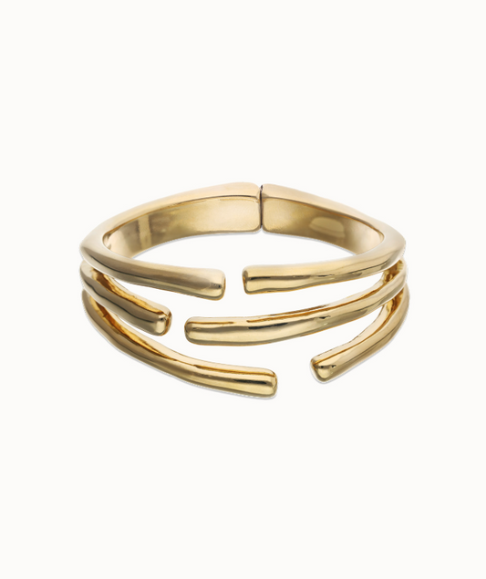 UNO de 50 Bangle bracelet with multiple intertwined organic shapes
