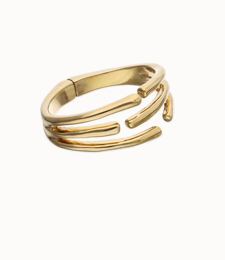 UNO de 50 Bangle bracelet with multiple intertwined organic shapes
