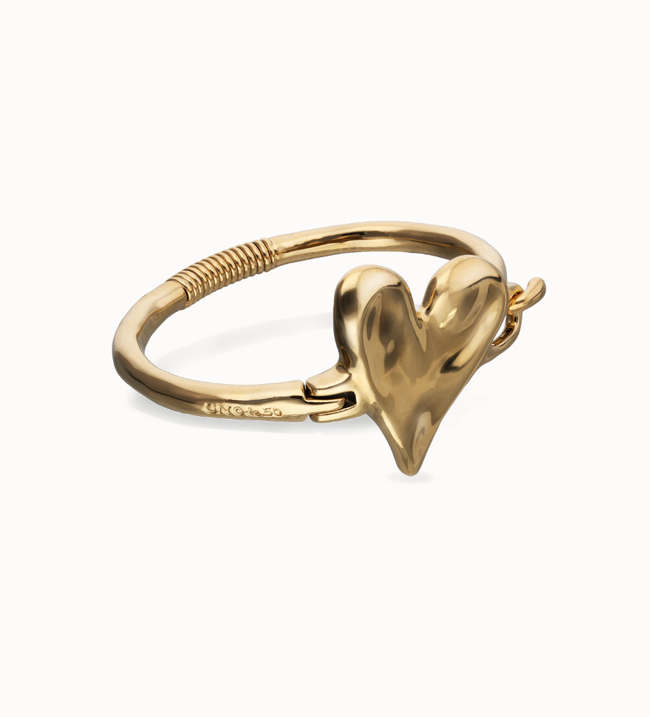 UNO de 50 Semi-rigid bracelet with heart detail