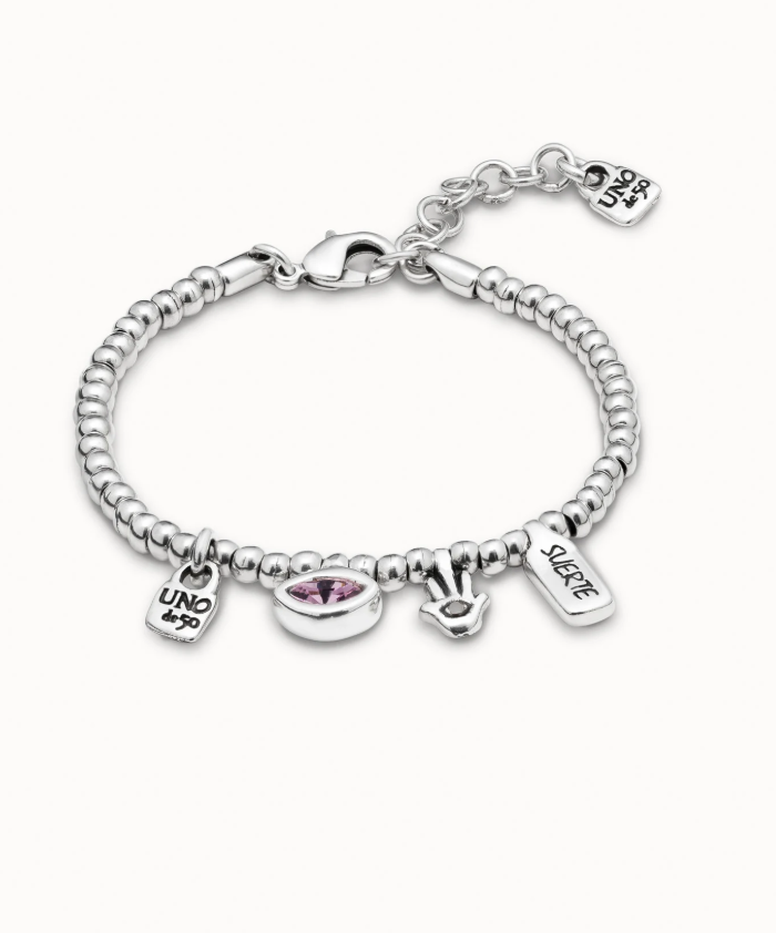 UNO de 50 Beaded bracelet with charms