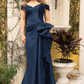Terani Couture Stretch Mikado Off-Shoulder Long Column Dress