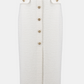 Joseph Ribkoff Bouclé Pencil Skirt With Gold Buttons